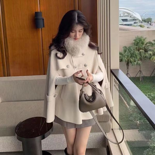 women's wool blends name warm fashion woolen coat women's short style autumn and winter loose versatile cloak trend 230106, Black
women's wool blends name warm fashion woolen coat women's short style autumn and winter loose versatile cloak trend 230106, Black