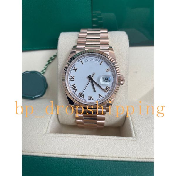 mens watch 41mm rose gold fluted bezel stainless steel automatic mechanical self-winding concealed folding crown clasp man's watches, Slivery;brown
mens watch 41mm rose gold fluted bezel stainless steel automatic mechanical self-winding concealed folding crown clasp man's watches, Slivery;brown