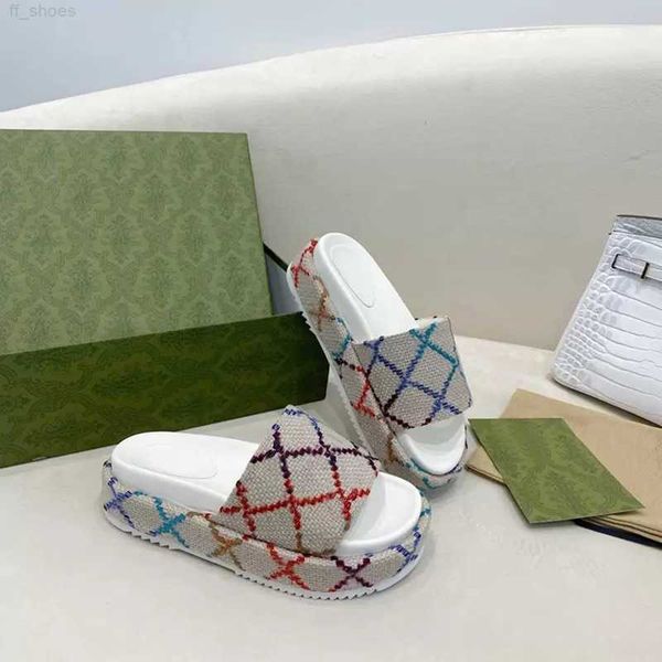 2023 designer platform sandals fashion women embroidered canvas platforms shoes luxury slides slippers beach flip flops with box, Black
2023 designer platform sandals fashion women embroidered canvas platforms shoes luxury slides slippers beach flip flops with box, Black