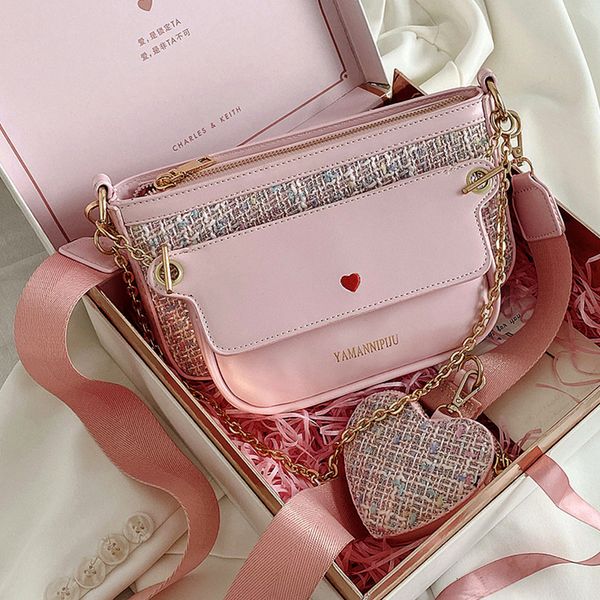 evening bags luxury heart 2 pcs/set women shoulder casual solid color chain wide strap crossbody messenger purse 230106
evening bags luxury heart 2 pcs/set women shoulder casual solid color chain wide strap crossbody messenger purse 230106