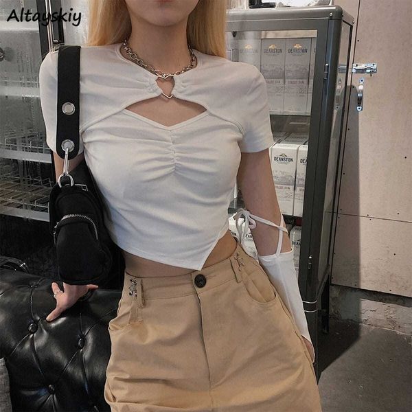 women s t shirt high street short sleeve t shirt women harajuku summer hollow out slim design ins korean style above navel cropped all match, White
women s t shirt high street short sleeve t shirt women harajuku summer hollow out slim design ins korean style above navel cropped all match, White