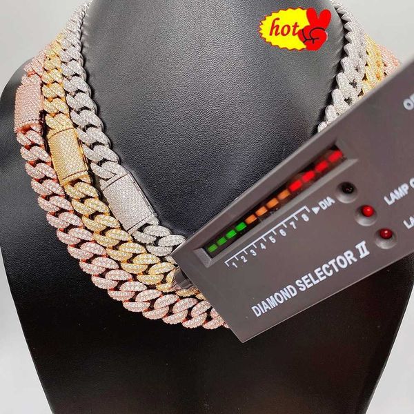 designer jewelry fine jewelry miami hip hop fashion 18k gold plated vvs moissanite rose gold 12mm cuban link chain jewelry necklace, Silver
designer jewelry fine jewelry miami hip hop fashion 18k gold plated vvs moissanite rose gold 12mm cuban link chain jewelry necklace, Silver