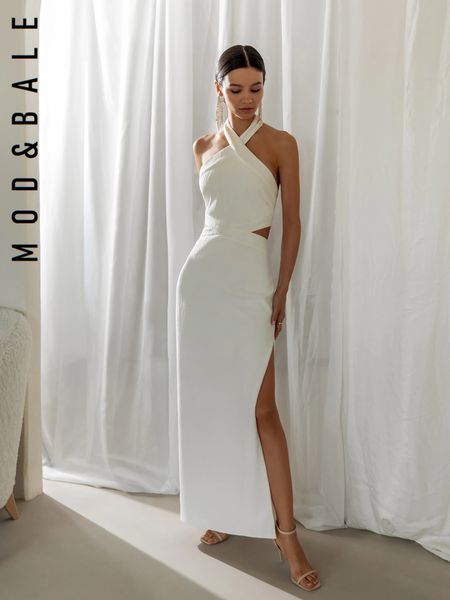party dresses 2023 summer woman evening sleeveless backless long skirt hollow tight club elegant white 230107, White;black
party dresses 2023 summer woman evening sleeveless backless long skirt hollow tight club elegant white 230107, White;black