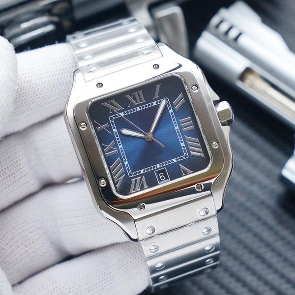 mechanical mens watch self-winding 40mm fashion square blue dial stainless steel metal strap casual watches sport clock montre de luxe, Slivery;brown
mechanical mens watch self-winding 40mm fashion square blue dial stainless steel metal strap casual watches sport clock montre de luxe, Slivery;brown