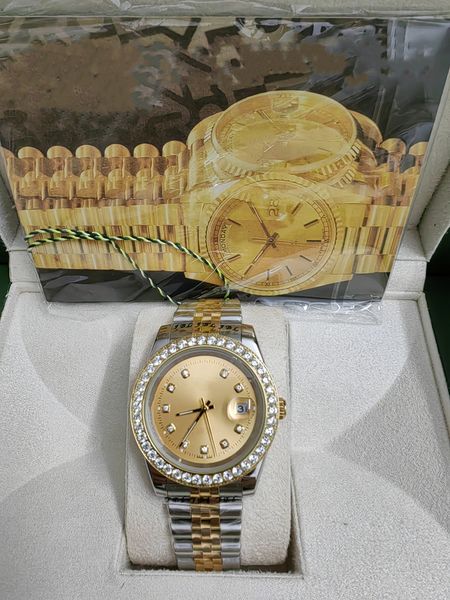christmas gift swiss sapphire high-quality automatic watches original box certificate 41mm mens 18kt gold president silver diamond dial 1182, Slivery;brown
christmas gift swiss sapphire high-quality automatic watches original box certificate 41mm mens 18kt gold president silver diamond dial 1182, Slivery;brown