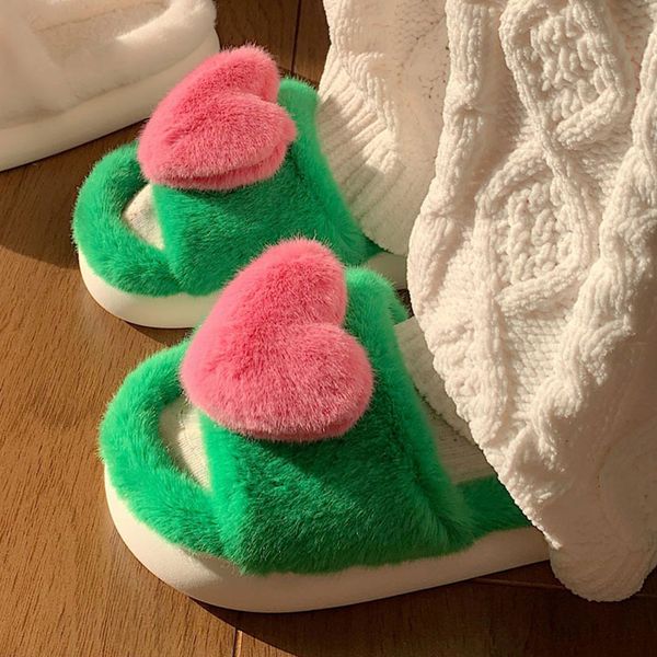 slippers wholesale fluffy fur furry thick platform home women winter warm plush slides love heart flip flops indoor house shoes 230106, Black
slippers wholesale fluffy fur furry thick platform home women winter warm plush slides love heart flip flops indoor house shoes 230106, Black