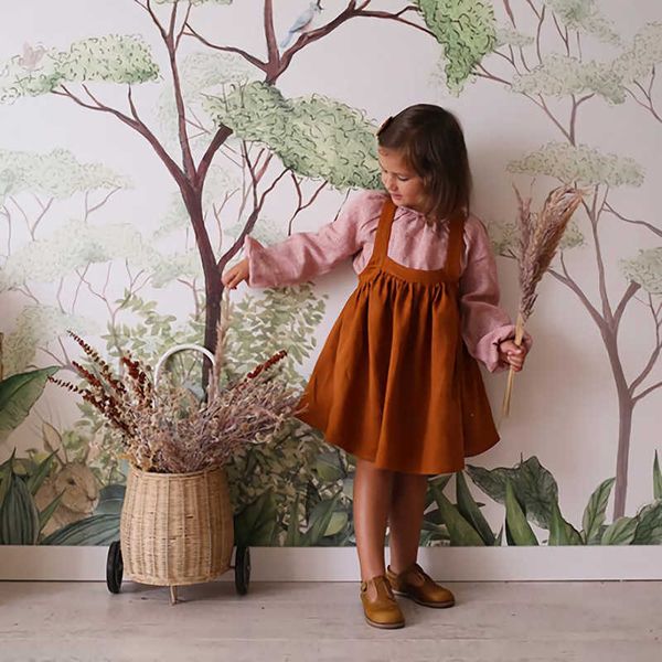 girl's dresses girls retro linen straps dress 2022 summer new baby girl casual sleeveless baking wrap pinafore overalls kids dresses tz, Red;yellow
girl's dresses girls retro linen straps dress 2022 summer new baby girl casual sleeveless baking wrap pinafore overalls kids dresses tz, Red;yellow