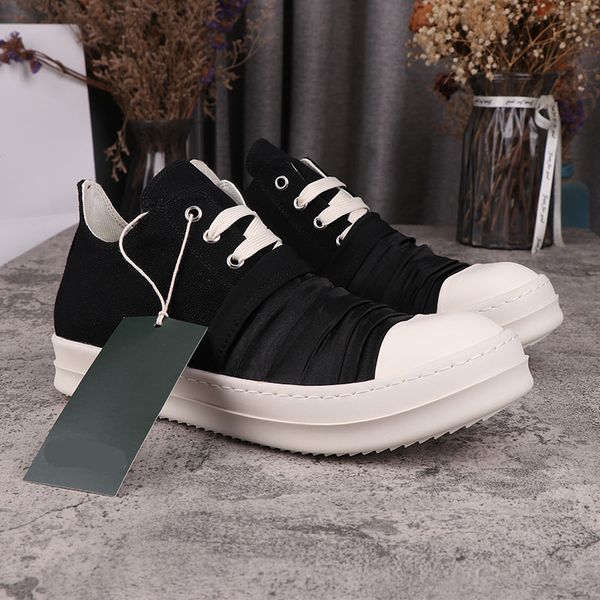 rick men's casual shoes satin embellished canvas board shoes ro owens low women's sneakers, Black
rick men's casual shoes satin embellished canvas board shoes ro owens low women's sneakers, Black
