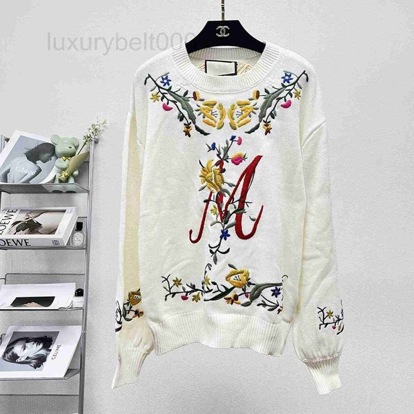 women's sweaters designer new heavy industry flower embroidery cashmere loose slouchy wind lantern sleeve knitting upe1, White;black
women's sweaters designer new heavy industry flower embroidery cashmere loose slouchy wind lantern sleeve knitting upe1, White;black