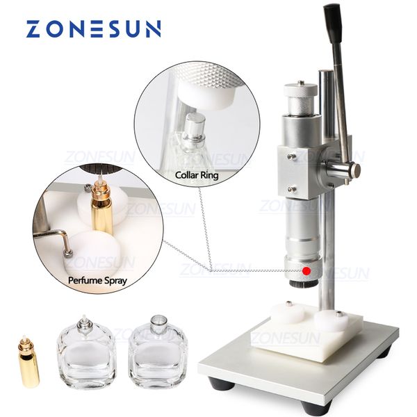 Image of ZONESUN Manual Crimping Machine Perfume Capper Metal Collar Cap Press Capping Machine Spray Crimper Seals ZS-TYG2