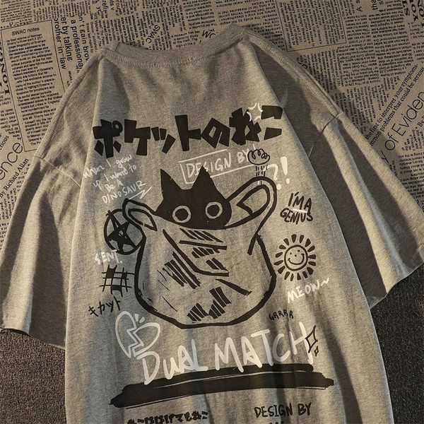 women s t shirt vintage men streetwear japanese kanji funny cat printed t shirt women harajuku cotton casual short sleeve ins 230107, White
women s t shirt vintage men streetwear japanese kanji funny cat printed t shirt women harajuku cotton casual short sleeve ins 230107, White