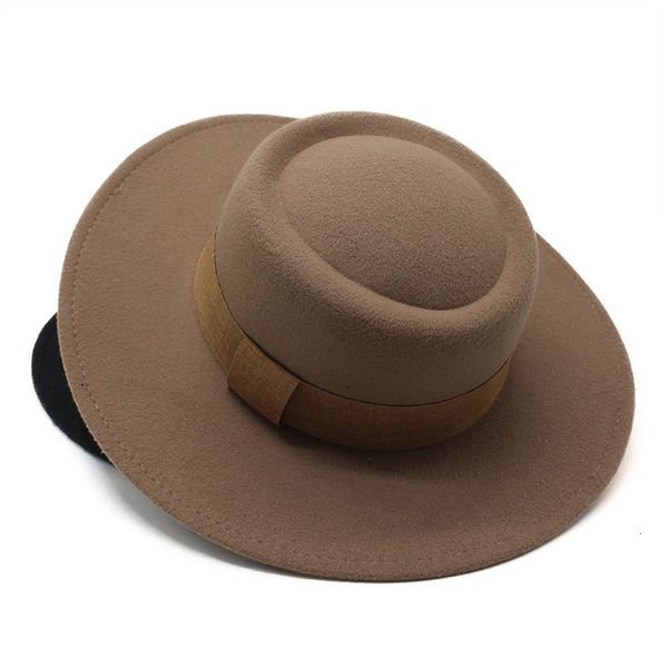 wide brim hats bucket the ringshaped flatfedora wool felt big eaves bowler hat ladies spring and autumn winter woolen 230106, Blue;gray
wide brim hats bucket the ringshaped flatfedora wool felt big eaves bowler hat ladies spring and autumn winter woolen 230106, Blue;gray