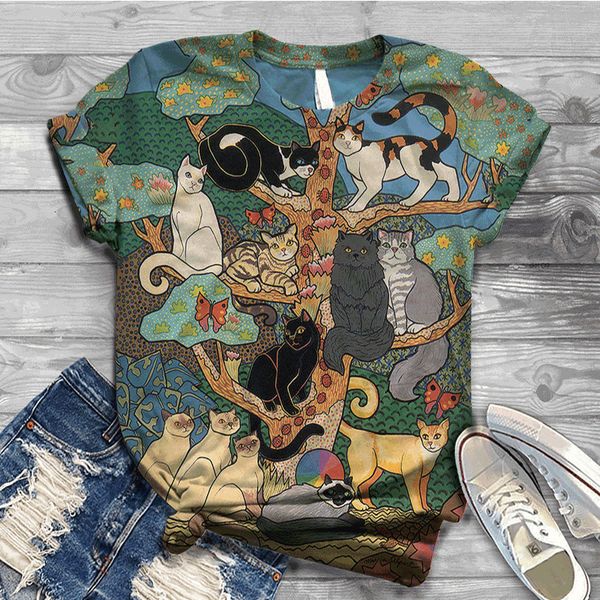 women s t shirt harajuku women summer short sleeve digital 3d cat printed o neck t shirt femme t shirts mujer camisetas 230107, White
women s t shirt harajuku women summer short sleeve digital 3d cat printed o neck t shirt femme t shirts mujer camisetas 230107, White