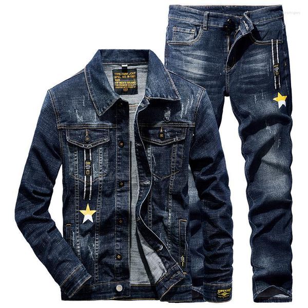men's tracksuits fashion denim suit korean version cool spring autumn sports coat 2023 casual wear, Gray
men's tracksuits fashion denim suit korean version cool spring autumn sports coat 2023 casual wear, Gray