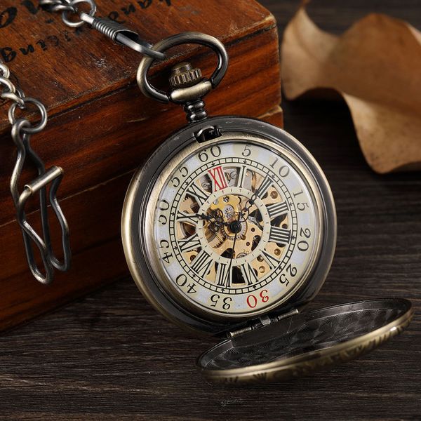 pocket watches double sided mechanical men hollow steampunk skeleton hand wind vintage fob male clock waist chain 230106, Slivery;golden
pocket watches double sided mechanical men hollow steampunk skeleton hand wind vintage fob male clock waist chain 230106, Slivery;golden