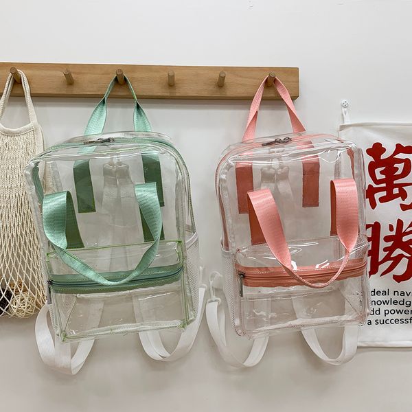 school bags fashion college students transparent backpack backpack waterproof female candy color schoolbag 230106
school bags fashion college students transparent backpack backpack waterproof female candy color schoolbag 230106