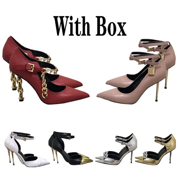 famous brand classic sandals for women genuine leather high heels jortrainer wedding dress stiletto pointed padlock shallow mouth heels, Black
famous brand classic sandals for women genuine leather high heels jortrainer wedding dress stiletto pointed padlock shallow mouth heels, Black