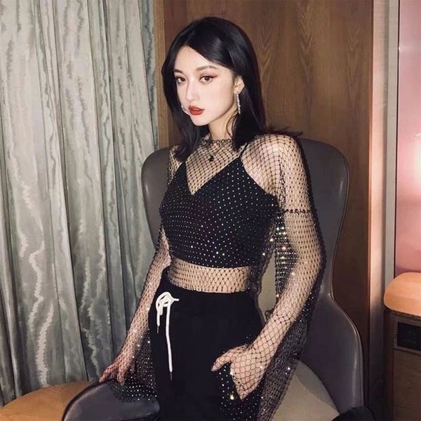 women s t shirt klv women summer sheer mesh flare long sleeve glitter diamond fishnet shirts beach cover up crop 230106, White
women s t shirt klv women summer sheer mesh flare long sleeve glitter diamond fishnet shirts beach cover up crop 230106, White