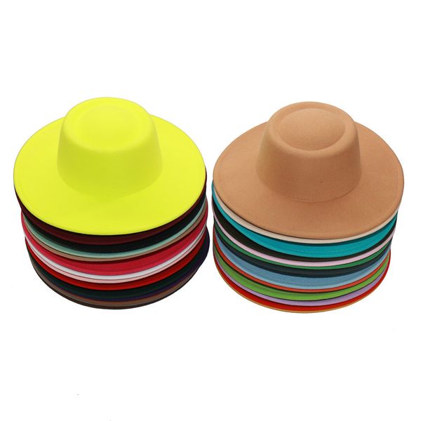 wide brim hats bucket autumn and winter fedora hat multicolor ladies french british fashion big eaves dome concave felt 230106, Blue;gray
wide brim hats bucket autumn and winter fedora hat multicolor ladies french british fashion big eaves dome concave felt 230106, Blue;gray