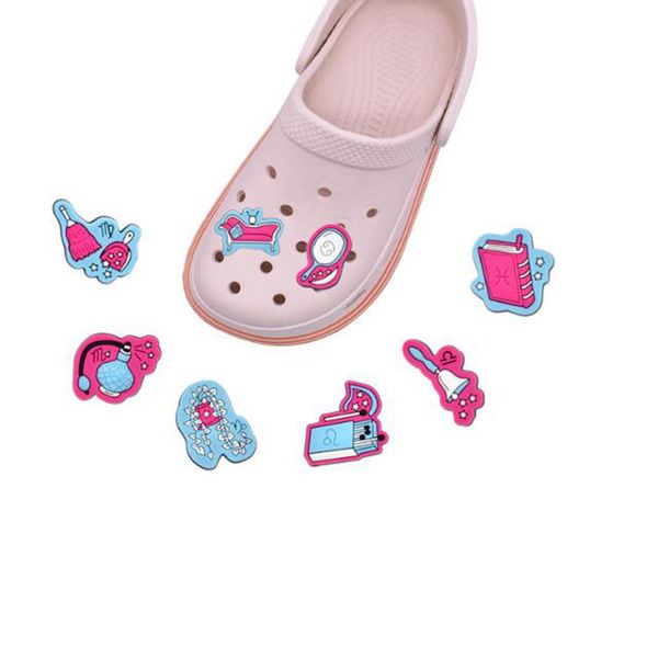 cute cartoon shoe part accessories 12 styles diy decoration buckle for clog bracelet wristband croc charms party gift, White;pink
cute cartoon shoe part accessories 12 styles diy decoration buckle for clog bracelet wristband croc charms party gift, White;pink