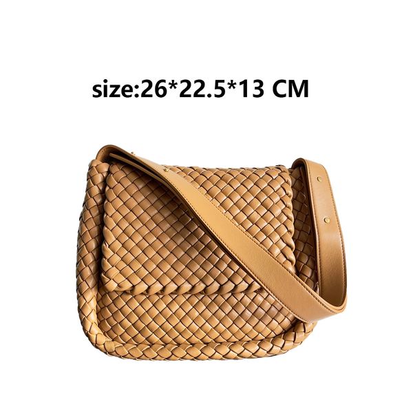 designer bag luxury leather crossbody triangle buckle knitting