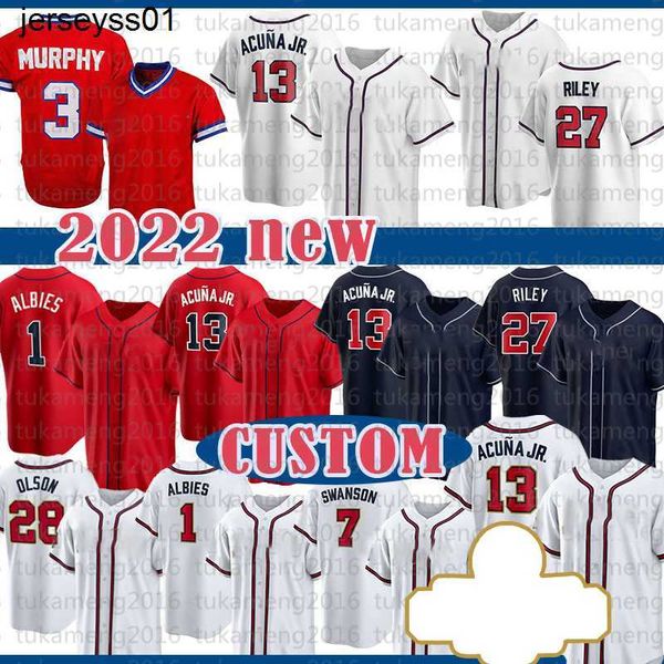 baseball jersey 13 ronald acuna jr. 7 dansby swanson gold program matt olson mens ozzie albies women austin riley youth travis d'arnaud, Blue;black
baseball jersey 13 ronald acuna jr. 7 dansby swanson gold program matt olson mens ozzie albies women austin riley youth travis d'arnaud, Blue;black