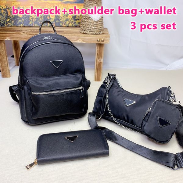 3 pcs set shoulder bag backpack wallet composite designer bags women crossbody bags wallet purse designers handbag men handbags clutchs
3 pcs set shoulder bag backpack wallet composite designer bags women crossbody bags wallet purse designers handbag men handbags clutchs