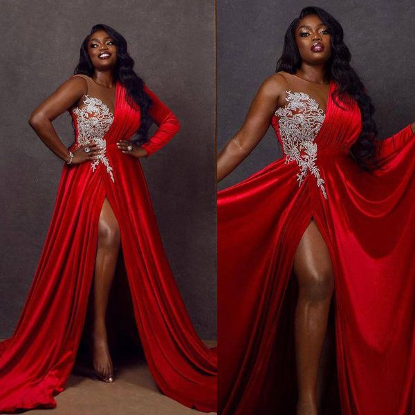 glamorous prom dresses a-line jewel solid color satin pleats with applicant one sleeve high split court gown zipper custom made evening dres, Black
glamorous prom dresses a-line jewel solid color satin pleats with applicant one sleeve high split court gown zipper custom made evening dres, Black