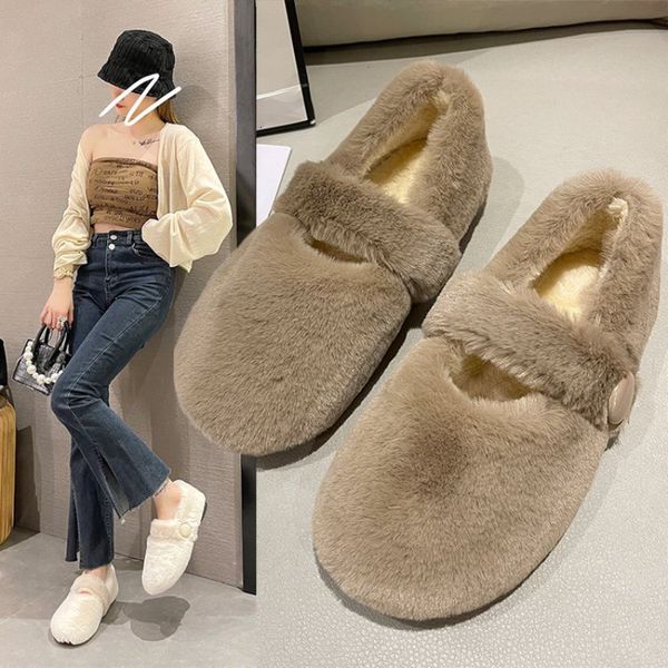 slippers flat mary jane plush shoes for women's winter outdoor wear plus velvet one word lightweight cotton zapatos mujer 230106, Black
slippers flat mary jane plush shoes for women's winter outdoor wear plus velvet one word lightweight cotton zapatos mujer 230106, Black