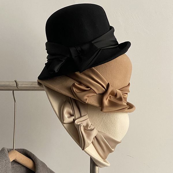 wide brim hats bucket luna dolphin women wool british style fisherman hepburn basin elegant ladies silk ribbon 230106, Blue;gray
wide brim hats bucket luna dolphin women wool british style fisherman hepburn basin elegant ladies silk ribbon 230106, Blue;gray