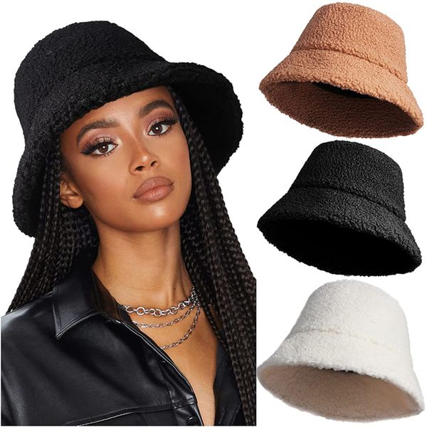 wide brim hats bucket hats winter furry bucket hat solid colors women men faux fur bucket hats autumn lamb wool outdoor warm panama flat cap, Blue;gray
wide brim hats bucket hats winter furry bucket hat solid colors women men faux fur bucket hats autumn lamb wool outdoor warm panama flat cap, Blue;gray