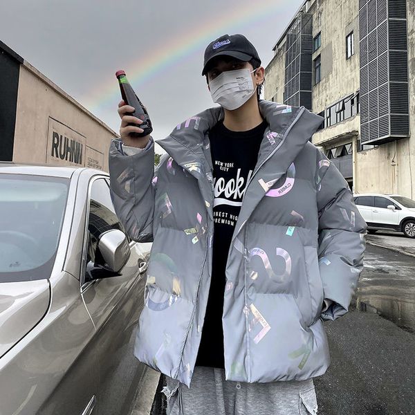 men s jackets hybskr letter graphic reflective thicken men parkas winter stand casual loose coats streetwear warm male padded jacket 230106, Black;brown
men s jackets hybskr letter graphic reflective thicken men parkas winter stand casual loose coats streetwear warm male padded jacket 230106, Black;brown