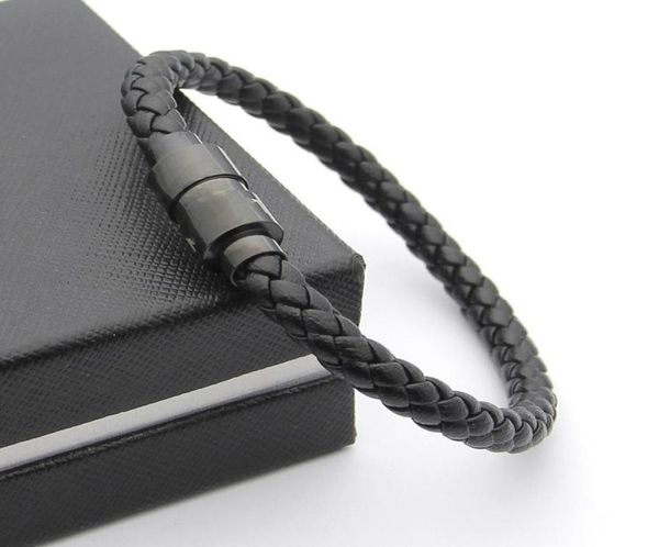luxury black woven leather bracelets magnetic shut design with six star branding french man jewelry charm bracelet as christmas gi2239230, Golden;silver
luxury black woven leather bracelets magnetic shut design with six star branding french man jewelry charm bracelet as christmas gi2239230, Golden;silver