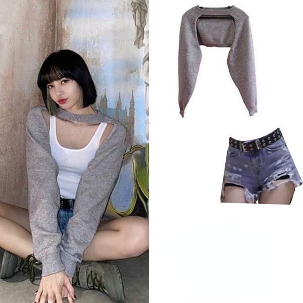 women s two piece pants kpop girl group lisa jazz dance gray slim long sleeve hoodies short white t shirt hip hop waist denim short set 2301
women s two piece pants kpop girl group lisa jazz dance gray slim long sleeve hoodies short white t shirt hip hop waist denim short set 2301