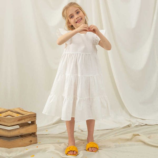 girl's dresses girls cotton and linen white dress summer new baby girl short sleeve casual loose layered ruffle sweet princess dresses, Red;yellow
girl's dresses girls cotton and linen white dress summer new baby girl short sleeve casual loose layered ruffle sweet princess dresses, Red;yellow