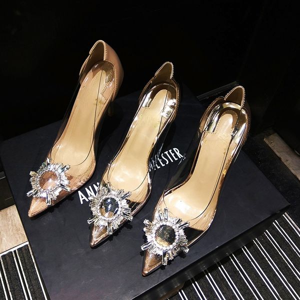 dress shoes transparent crystal high heel pumps sandals for women zapatos de mujer 230106, Black
dress shoes transparent crystal high heel pumps sandals for women zapatos de mujer 230106, Black