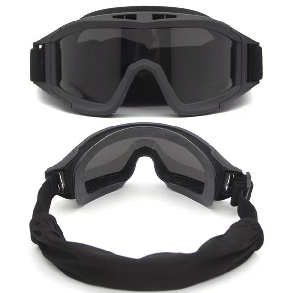 tactical goggles shooting sunglasses 3 lens tactical accessories airsoft paintball motorcycle windproof wargame glasses, Black
tactical goggles shooting sunglasses 3 lens tactical accessories airsoft paintball motorcycle windproof wargame glasses, Black