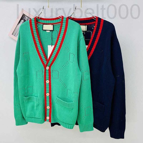 women's knits & tees designer hollow out letter knitting v-neck thick cardigan stripe bound loose edition men women bzhj, White
women's knits & tees designer hollow out letter knitting v-neck thick cardigan stripe bound loose edition men women bzhj, White
