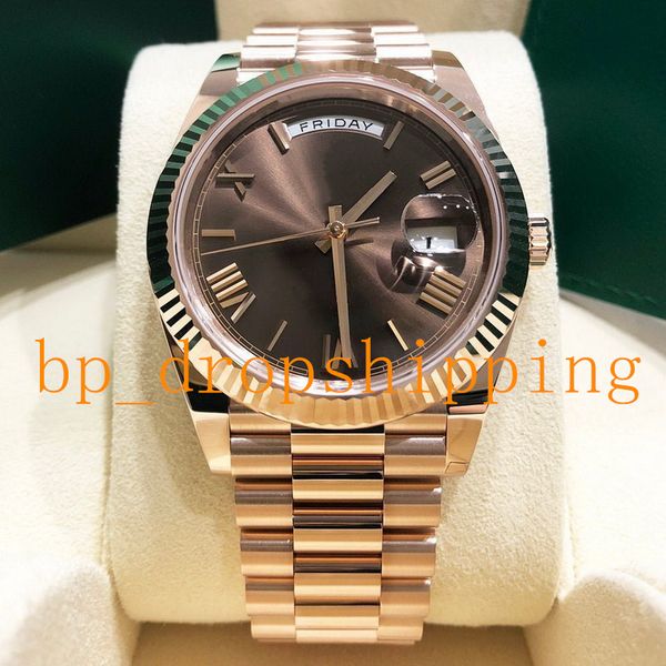 montre de luxe mens watch 41mm brown roman dial daydate 18k rose gold asia 2813 movement automatic mechanical ref.228235 sapphire glass pres, Slivery;brown
montre de luxe mens watch 41mm brown roman dial daydate 18k rose gold asia 2813 movement automatic mechanical ref.228235 sapphire glass pres, Slivery;brown