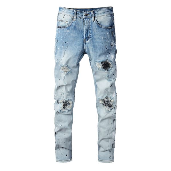 20ss mens designer jeans distressed ripped biker slim fit motorcycle denim for men fashion jean mans pants pour hommes #820447, Blue
20ss mens designer jeans distressed ripped biker slim fit motorcycle denim for men fashion jean mans pants pour hommes #820447, Blue