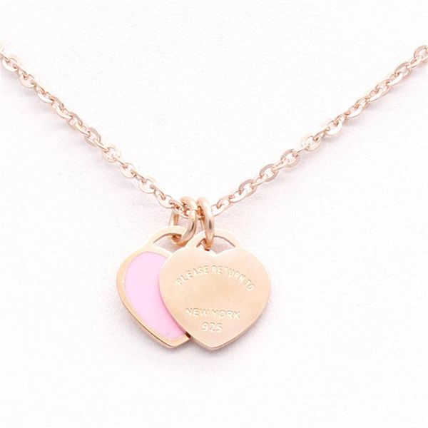 double heart designer necklace woman stainless steel jewelry blue pink green pendant jewelry on the neck valentine day christmas gifts 322h, Silver
double heart designer necklace woman stainless steel jewelry blue pink green pendant jewelry on the neck valentine day christmas gifts 322h, Silver