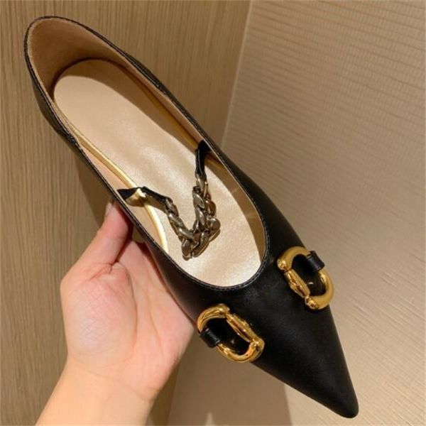 women designer pointed dress shoes cowhide metal chain lady leather letter flat casual shoe mules princetown trample lazy loafers sandal, Black
women designer pointed dress shoes cowhide metal chain lady leather letter flat casual shoe mules princetown trample lazy loafers sandal, Black