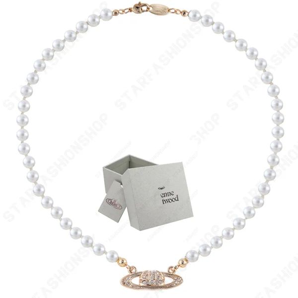 vintage trendy style designer saturn necklaces pearl beaded diamond tennis necklace woman silver chains with box258c
vintage trendy style designer saturn necklaces pearl beaded diamond tennis necklace woman silver chains with box258c