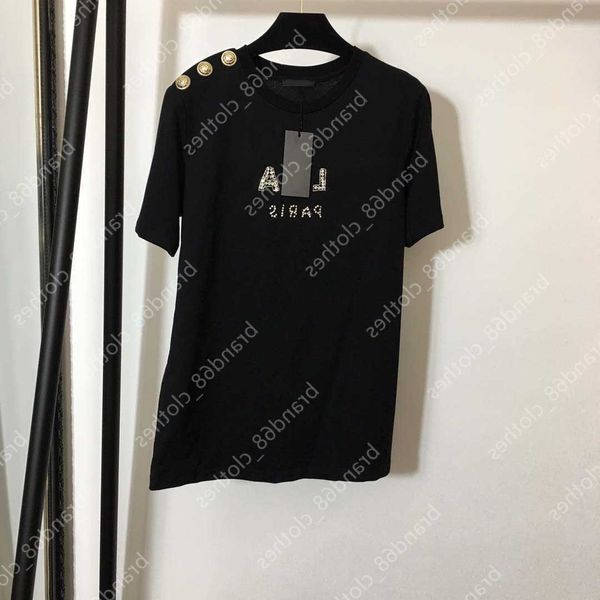 22ss fashion women white t shirts summer cotton short sleeve shirt metal button logo brand solid color casual womens clothes y2ur
22ss fashion women white t shirts summer cotton short sleeve shirt metal button logo brand solid color casual womens clothes y2ur