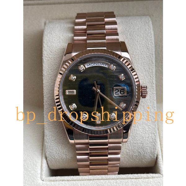 super factory 36mm mens womens watch rose gold stainless steel diamond dial automatic movement men's watches president wristwatch, Slivery;brown
super factory 36mm mens womens watch rose gold stainless steel diamond dial automatic movement men's watches president wristwatch, Slivery;brown