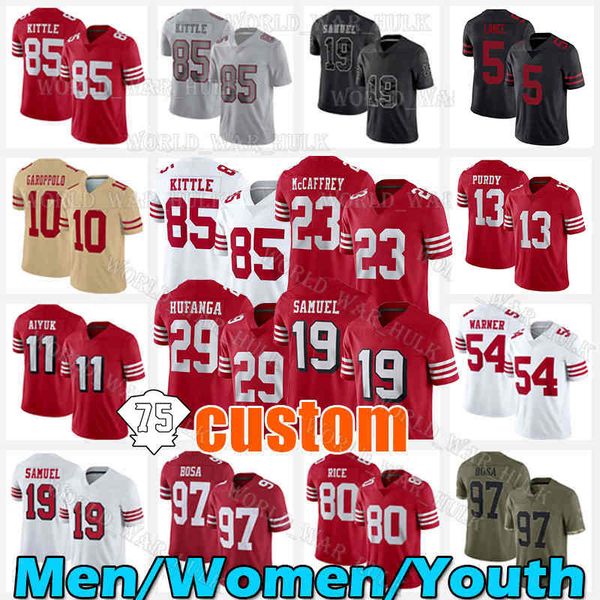 13 brock purdy niners football jerseys christian mccaffrey 49ers deebo samuel talanoa hufanga george kittle nick bosa trey lance warner bran, Black;red
13 brock purdy niners football jerseys christian mccaffrey 49ers deebo samuel talanoa hufanga george kittle nick bosa trey lance warner bran, Black;red