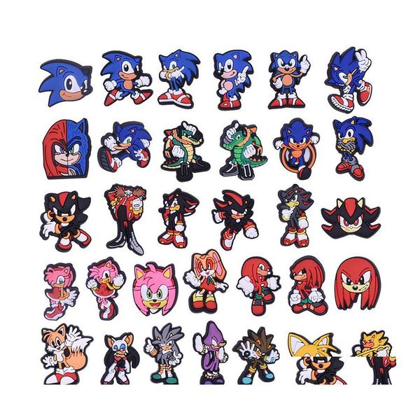 shoe parts accessories charms wholesale sonic cartoon jibitz pvc decoration buckle soft rubber clog fast ship movie films jibitz, White;pink
shoe parts accessories charms wholesale sonic cartoon jibitz pvc decoration buckle soft rubber clog fast ship movie films jibitz, White;pink
