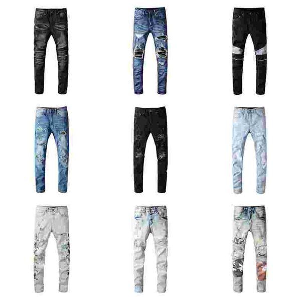 2023 selling mens distressed ripped jeans skinny slim fit motorcycle biker denim for men fashion jean for man designer black hip hop pants c, Blue
2023 selling mens distressed ripped jeans skinny slim fit motorcycle biker denim for men fashion jean for man designer black hip hop pants c, Blue