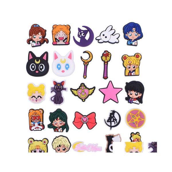 shoe parts accessories jibitz charms wholesale cute sailor moon cartoon clog pvc decoration buckle soft rubber clog fast ship, White;pink
shoe parts accessories jibitz charms wholesale cute sailor moon cartoon clog pvc decoration buckle soft rubber clog fast ship, White;pink