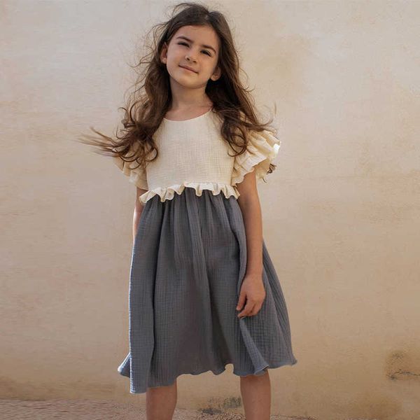 girl's dresses summer new ruffles short sleeve girls dress gauze cotton retro patchwork pastoral casual loose kids dresses tz197 t23010, Red;yellow
girl's dresses summer new ruffles short sleeve girls dress gauze cotton retro patchwork pastoral casual loose kids dresses tz197 t23010, Red;yellow